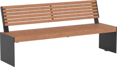 Sitzbank mit Holzauflage Seat Kalmar with timber seat base