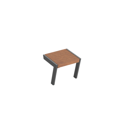 Hockerbank mit Holzauflage Stool Henne with timber seat base