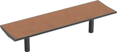 Hockerbank mit Holzauflage Banquette Römö PAG avec assise en bois