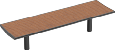 Benches with timber seat base
