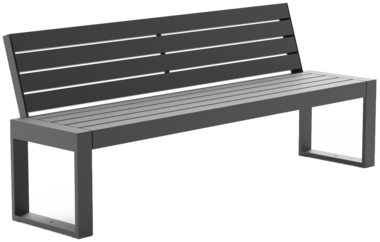 Sitzbank mit Stahlauflage Sitzbank Cubo ST mit Stahlauflage