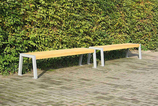 Bench Riga with timber seat base