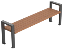  Bench Tulln with timber seat base