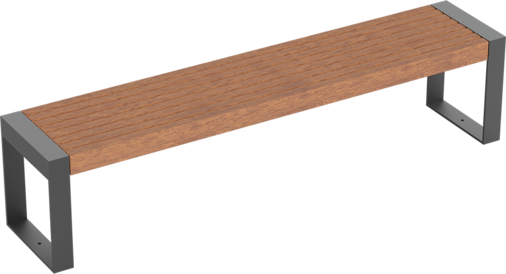 Hockerbank Scape III mit Holzauflage