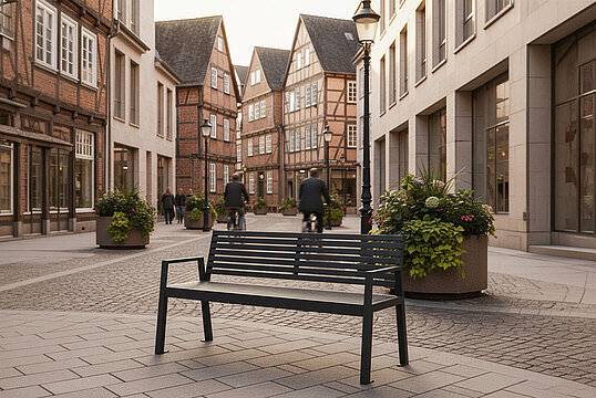 Sitzbank Offenburg ST mit Stahlauflage