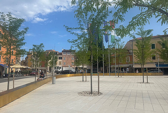 Rovinj, Trg na Lokvi Platz, Kroatien