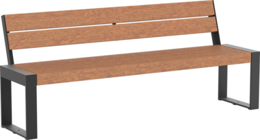 Sitzbank mit Holzauflage Seat Espo with timber seat base