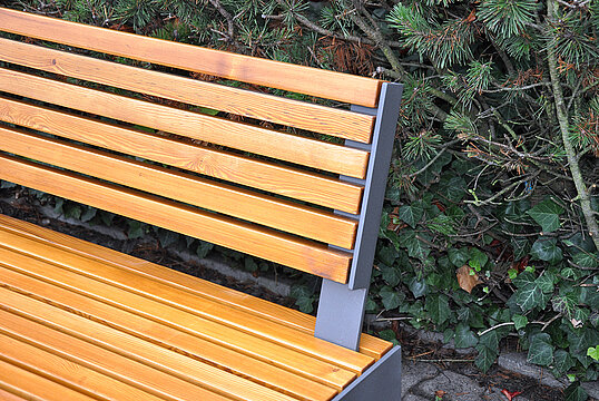 Sitzbank Kalmar mit Holzauflage