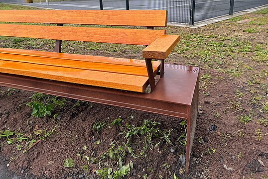 Sitzbank Oxford mit Holzauflage