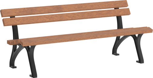 Sitzbank Leipzig mit Holzauflage