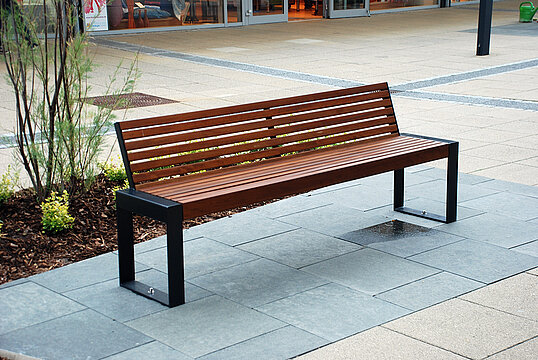 Sitzbank Scape III mit Holzauflage