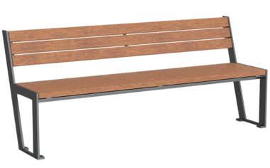 Sitzbank mit Holzauflage Seat Legea with timber seat base