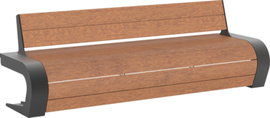 Sitzbank mit Holzauflage Seat Beluga with timber seat base