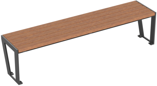Hockerbank Legea mit Holzauflage