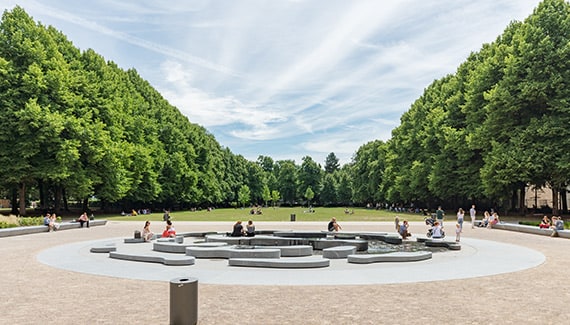 Réinterprétation moderne du jardin baroque