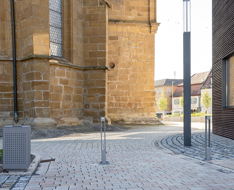 Le mobilier urbain, élément conçu avec précision dans le concept d'espace libre