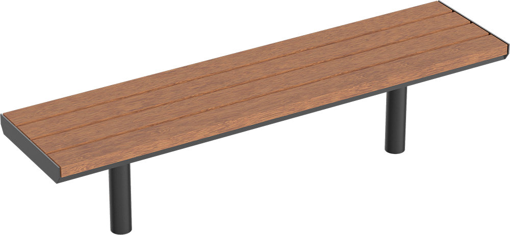 Bench Aurich with timber seat base