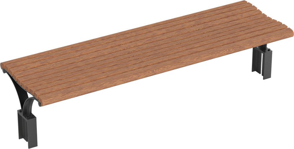 Bench Bremen with timber seat base