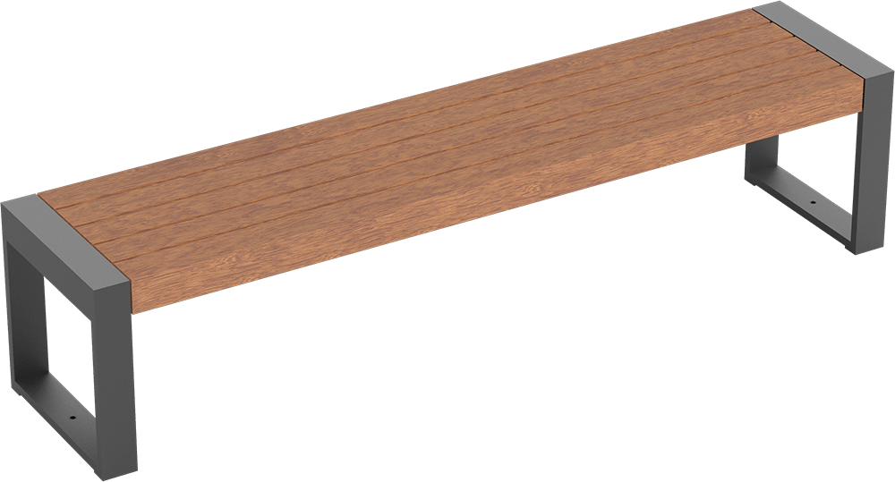 Bench Cubo with timber seat base