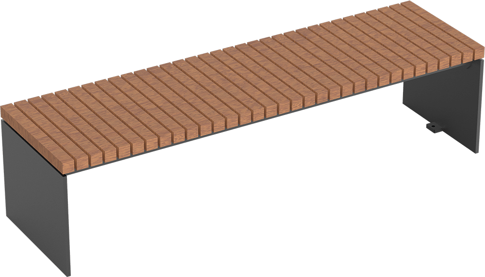 Bench Düsseldorf with timber seat base