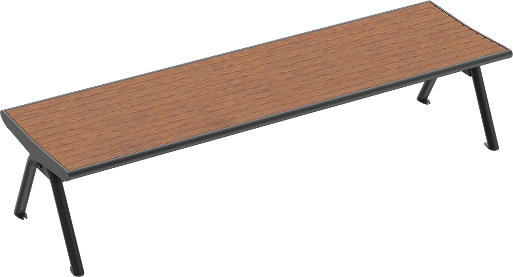 Bench Fanö PAG with timber seat base