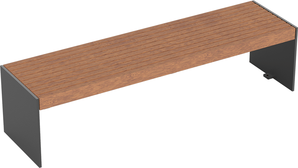 Bench Göteborg with timber seat base