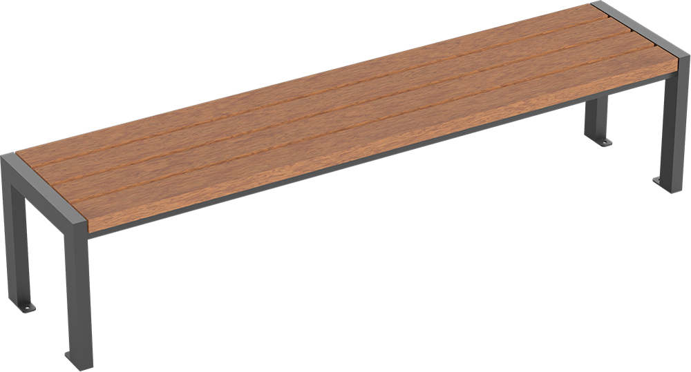 Bench Haltern with timber seat base