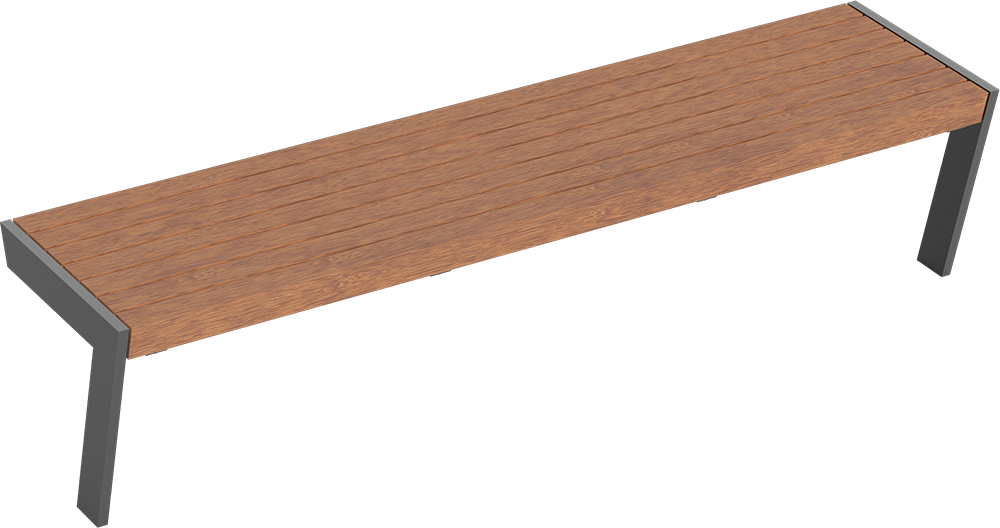 Bench Henne SL with timber seat base
