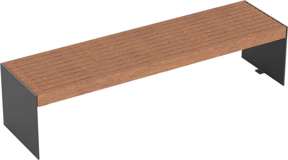 Bench Kalmar with timber seat base