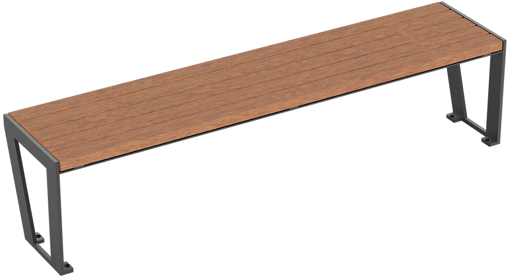 Bench Legea with timber seat base