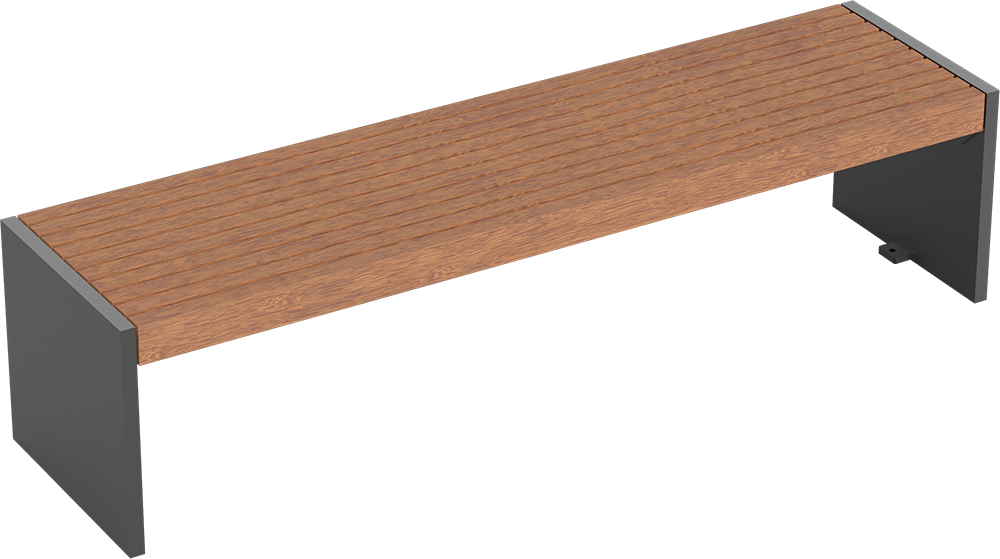 Bench Malmö with timber seat base