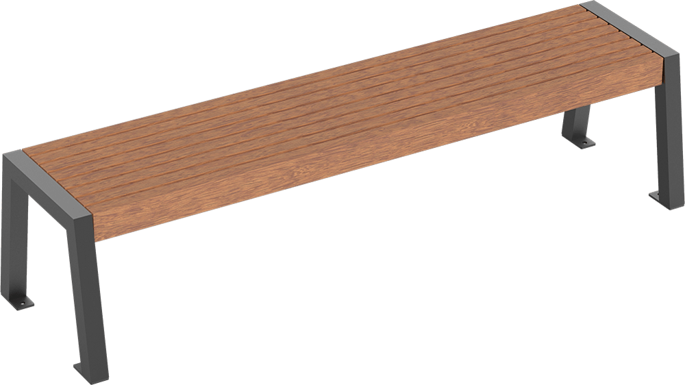 Bench Offenburg with timber seat base