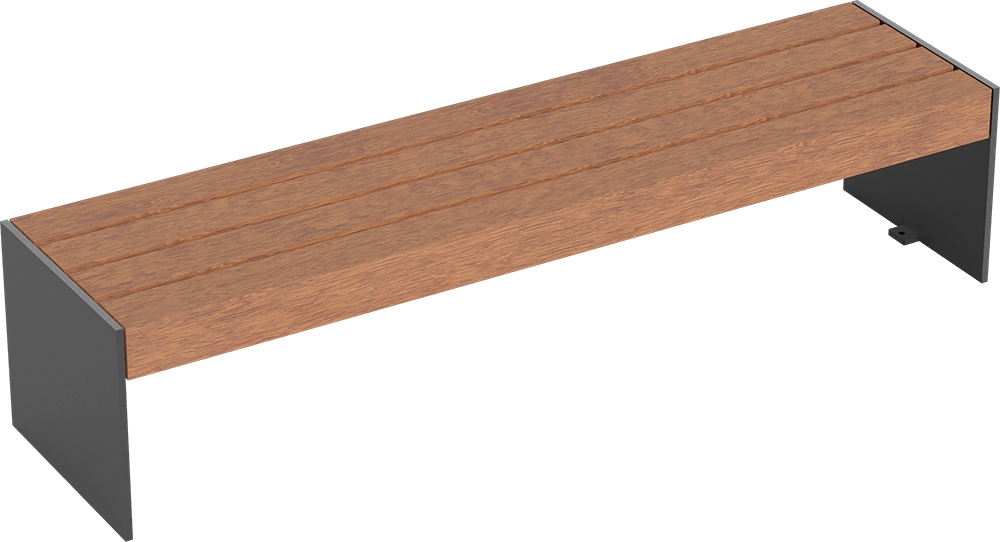 Banquette Riga avec assise en bois