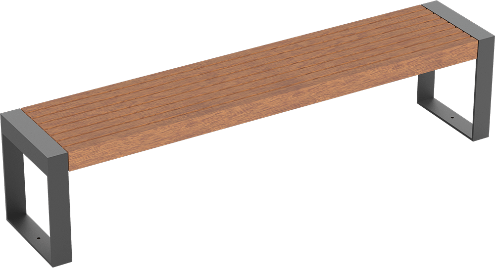 Bench Scape III with timber seat base