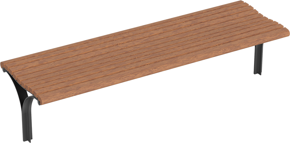 Bench Taragona with timber seat base