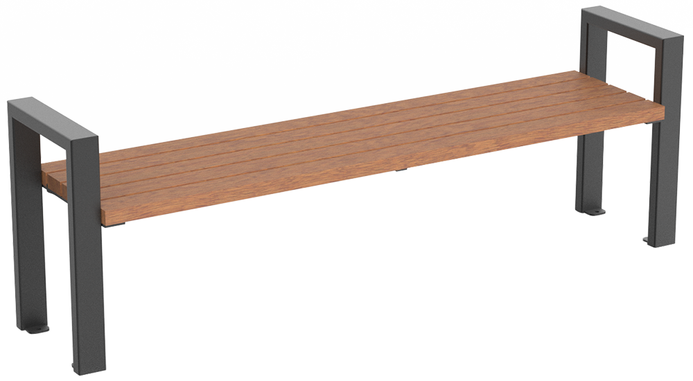 Bench Tulln with timber seat base