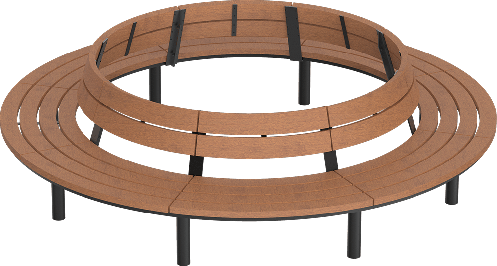 Round seat Aurich with backrest