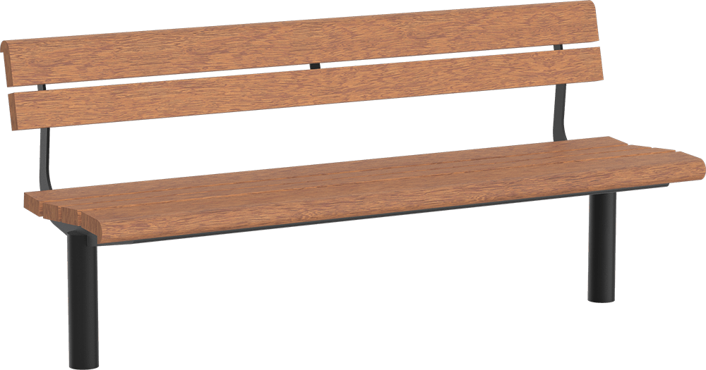 Sitzbank Delmenhorst mit Holzauflage