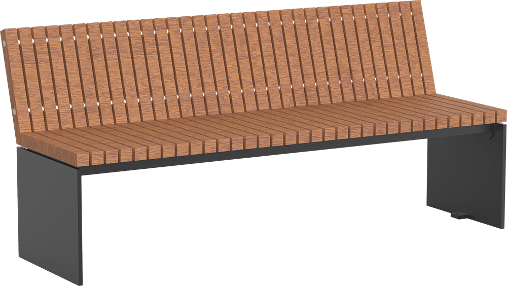 Seat Düsseldorf with timber seat base