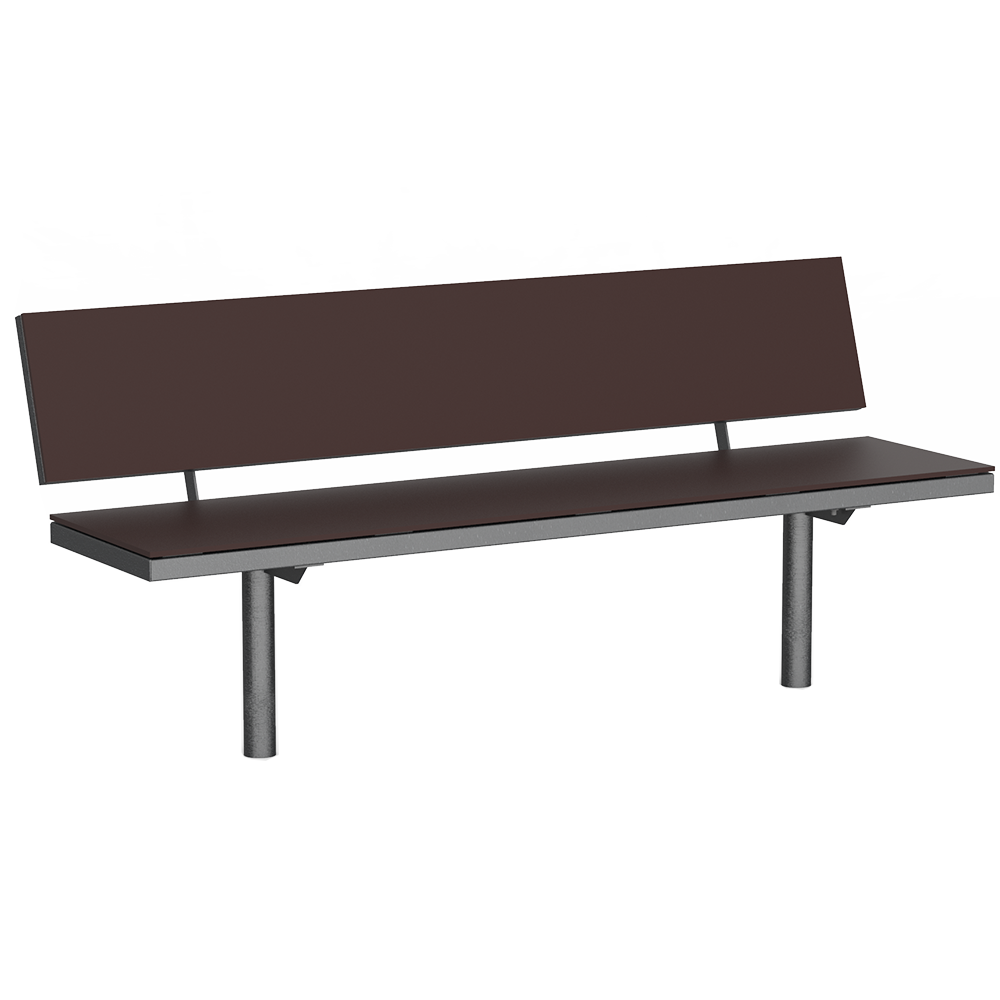 Seat Lübeck HPL with timber seat base