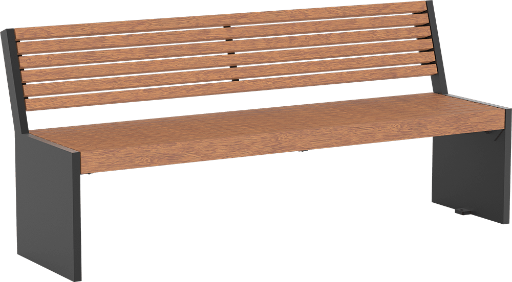 Seat Malmö with timber seat base Malmö