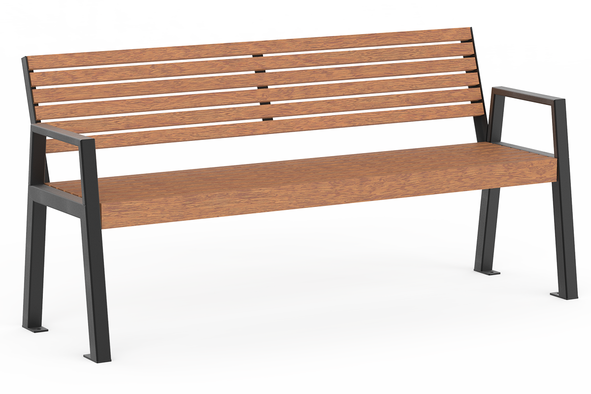 Seat Offenburg with timber seat base