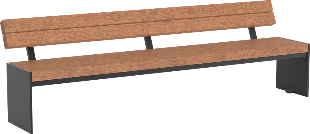 Seat Riga with timber seat base