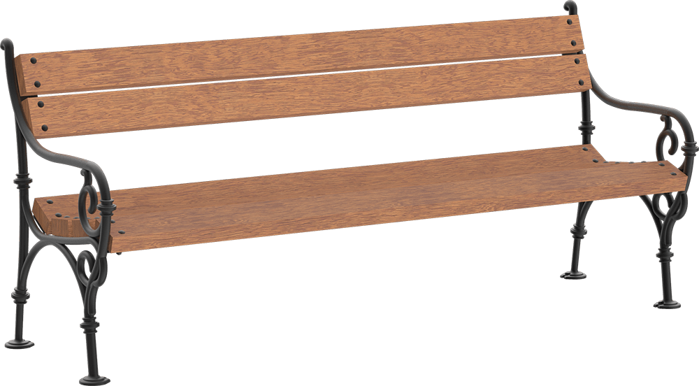 Seat Wien with timber seat base