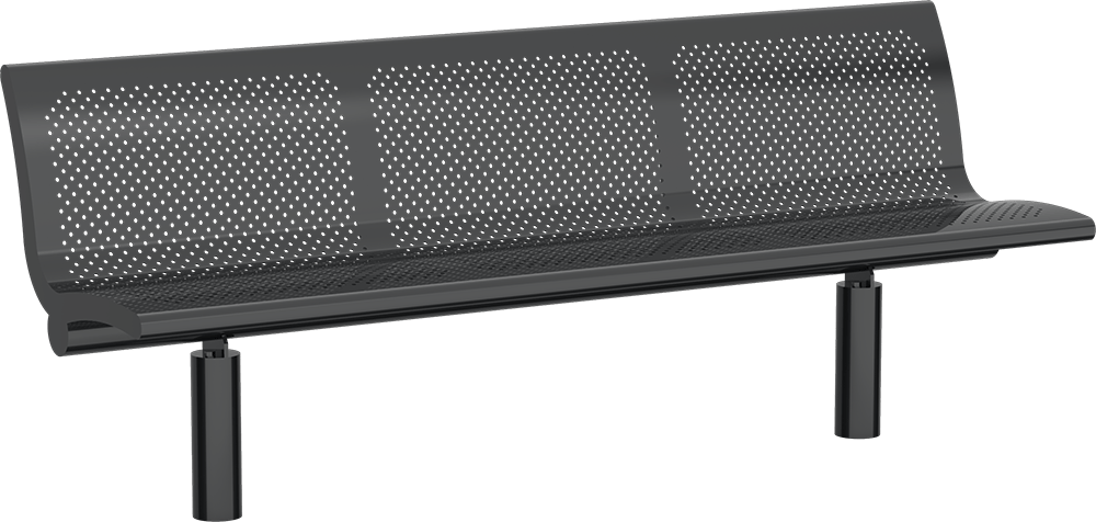 Banc Essen avec assise en acier