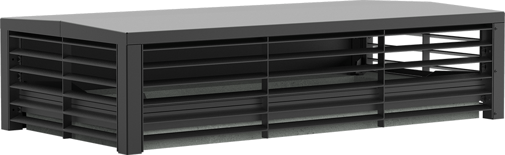 Lüftungshaube Airflow 3-seitig offen